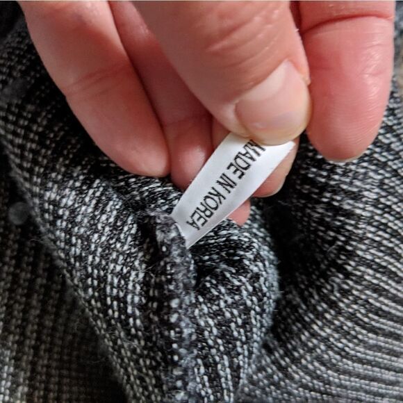 (TexClub) Black Gray Sweater 1/4 Zip Pocket XL - Picture 7 of 7